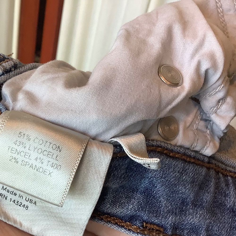 REFORMATION High & Skinny Jeans Rhine Wash Blue Denim Stretch Size 25 - Picture 8 of 8